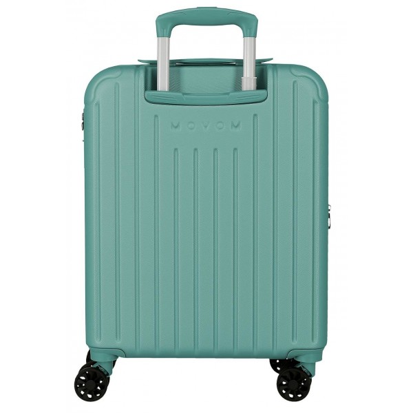 Troler cabina Movom Timber, ABS, extensibil, 4 roti, turcoaz, 20x55x40 cm