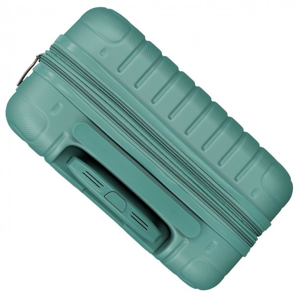 Troler cabina Movom Timber, ABS, extensibil, 4 roti, turcoaz, 20x55x40 cm