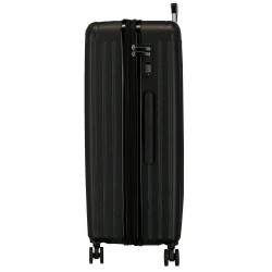 Troler mediu Movom Timber, ABS, extensibil, 4 roti, negru, 27x68x48 cm