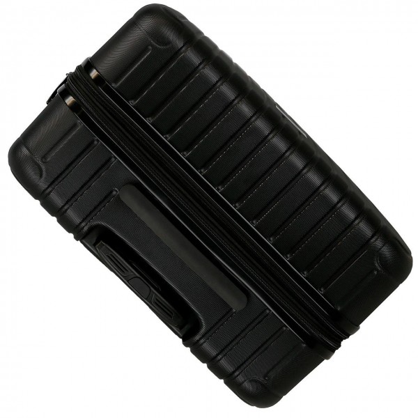 Troler mediu Movom Timber, ABS, extensibil, 4 roti, negru, 27x68x48 cm