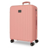 Troler mediu Movom Timber, ABS, extensibil, 4 roti, nude, 27x68x48 cm