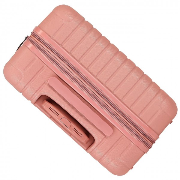 Troler mediu Movom Timber, ABS, extensibil, 4 roti, nude, 27x68x48 cm