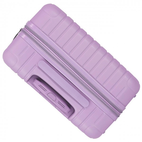 Troler mediu Movom Timber, ABS, extensibil, 4 roti, lila, 27x68x48 cm