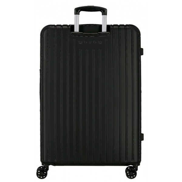 Troler mare Movom Timber, ABS, extensibil, 4 roti, negru, 31x78x53 cm