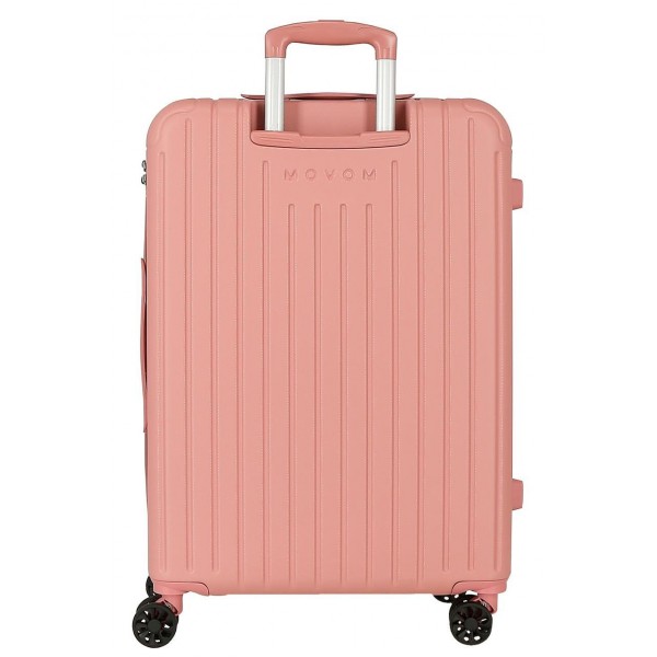 Troler mare Movom Timber, ABS, extensibil, 4 roti, nude, 31x78x53 cm