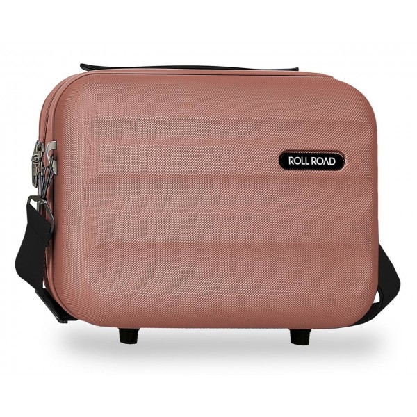Geanta cosmetice Roll Road Flex, ABS, adaptabila, nude, 15x21x29 cm