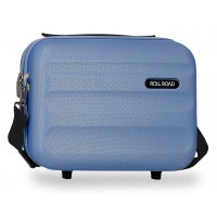 Geanta cosmetice Roll Road Flex, ABS, adaptabila, denim, 15x21x29 cm