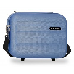 Geanta cosmetice Roll Road Flex, ABS, adaptabila, denim, 15x21x29 cm