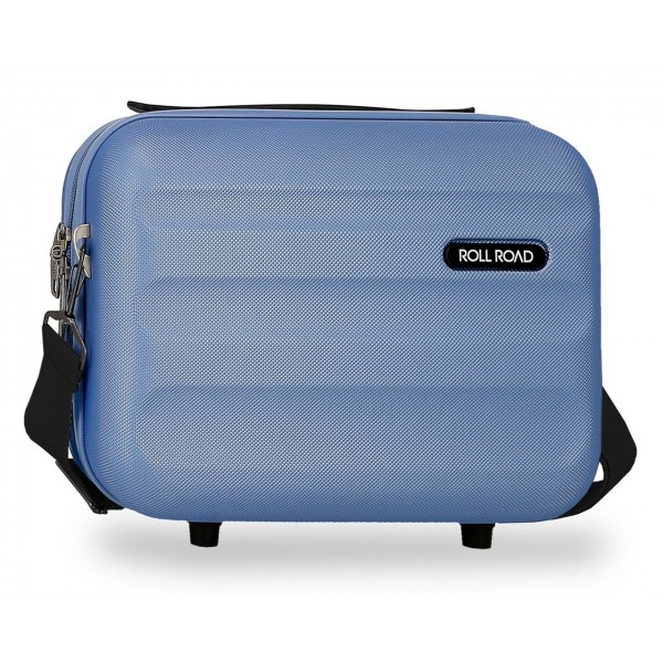Geanta cosmetice Roll Road Flex, ABS, adaptabila, denim, 15x21x29 cm