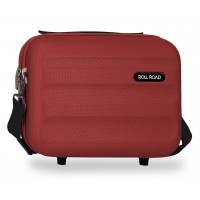 Geanta cosmetice Roll Road Flex, ABS, adaptabila, bordo, 15x21x29 cm
