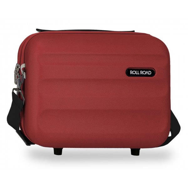 Geanta cosmetice Roll Road Flex, ABS, adaptabila, bordo, 15x21x29 cm