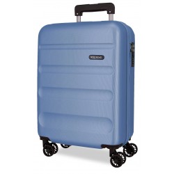 Troler cabina Roll Road Flex, ABS, 4 roti, denim, 20x55x38 cm