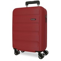 Troler cabina Roll Road Flex, ABS, 4 roti, bordo, 20x55x38 cm