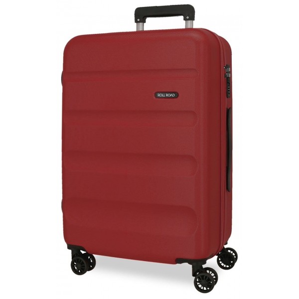 Troler mare Roll Road Flex, ABS, 4 roti, bordo, 30x75x52 cm