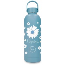 Sticla termo 500 ml Enso Happiness din otel inoxidabil albastra 7.4x23.5x7.4 cm
