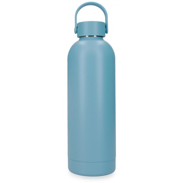 Sticla termo 500 ml Enso Happiness din otel inoxidabil albastra 7.4x23.5x7.4 cm