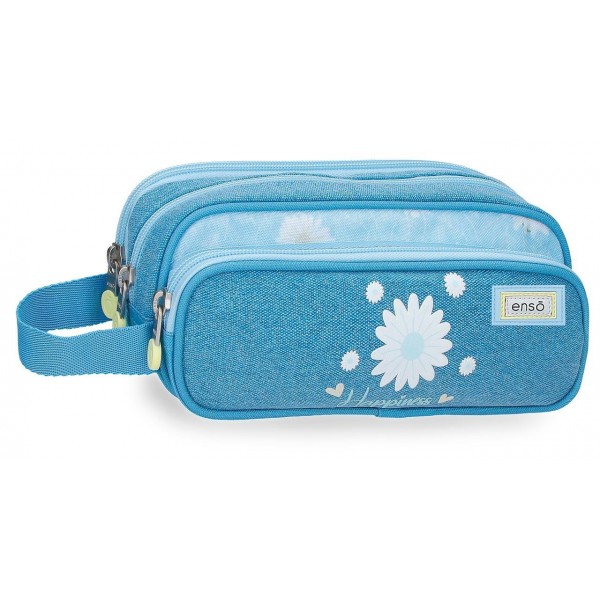 Borseta cosmetice fete Enso Happiness, 3 compartimente 9x10x22 cm