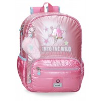 Rucsac fete Enso Into The Wild adaptabil, roz 12x38x30 cm