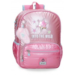 Rucsac fete Enso Into The Wild adaptabil, roz 12x38x30 cm