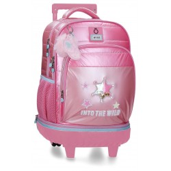 Rucsac troler detasabil Enso Into The Wild 2 compartimente, 2 roti 21x44x33 cm