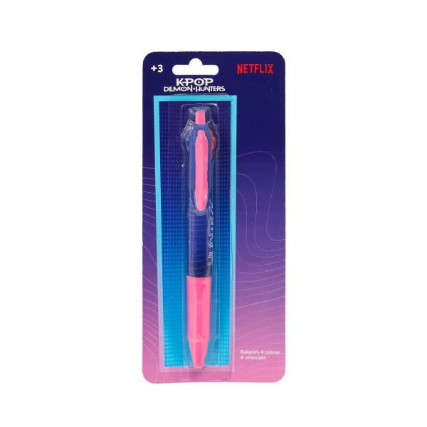 Display pix retractabil mina 4 culori K-Pop Demon Hunters Stationery 190x80 mm