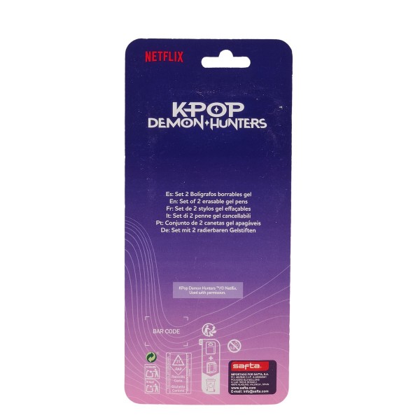 Display 2 pixuri radiabile K-Pop Demon Hunters Stationery 200x90 mm