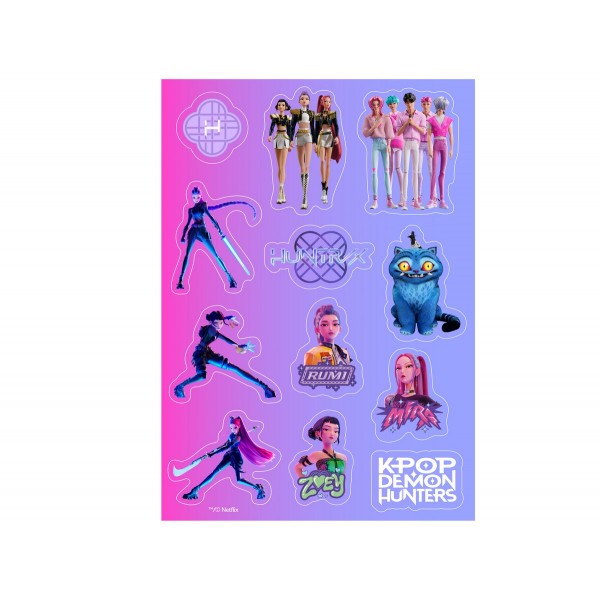 Set 12 Stickers K-Pop Demon Hunters Stationery 105x148 mm