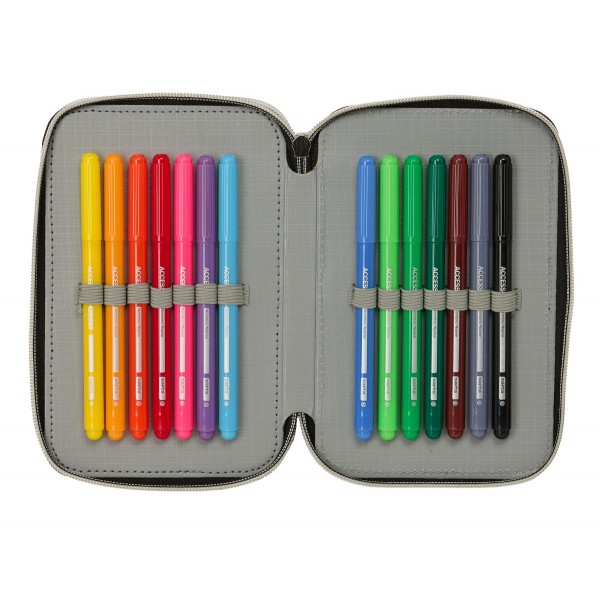 Penar echipat K-Pop Demon Hunters HuntriX 3 compartimente 37 piese 12.5x19.5x5.5 cm