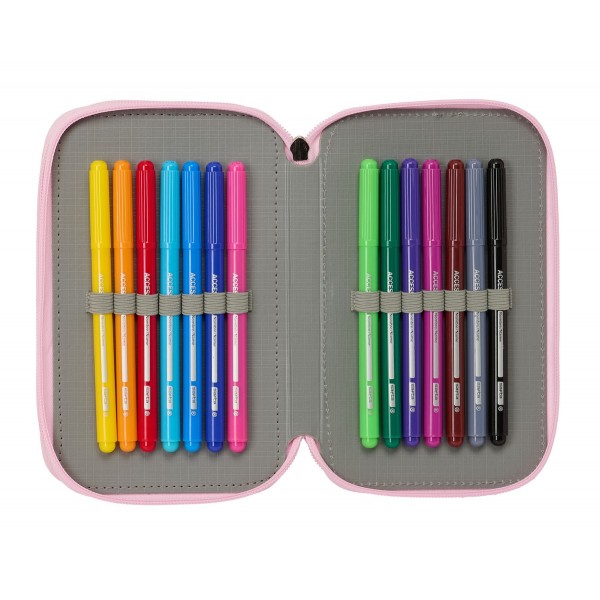 Penar echipat K-Pop Demon Hunters Iconic cu 3 compartimente 37 piese 12.5x19.5x5.5 cm