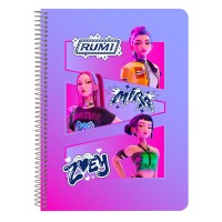 Notebook A5 K-Pop Demon Hunters Stationery 80 file matematica 15.5x22x1 cm