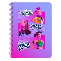 Notebook A5 K-Pop Demon Hunters Stationery 80 file matematica 15.5x22x1 cm