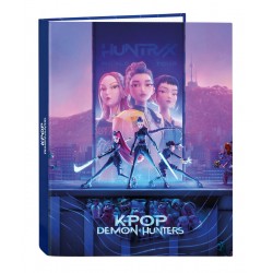 Dosar mecanic K-Pop Demon Hunters Stationery A4 cu 4 inele 26.5x33x4 cm
