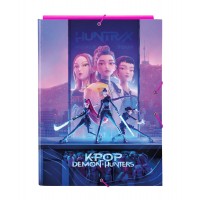 Dosar cu clapete K-Pop Demon Hunters Stationery A4 cu elastic 26x33.5x2.5 cm