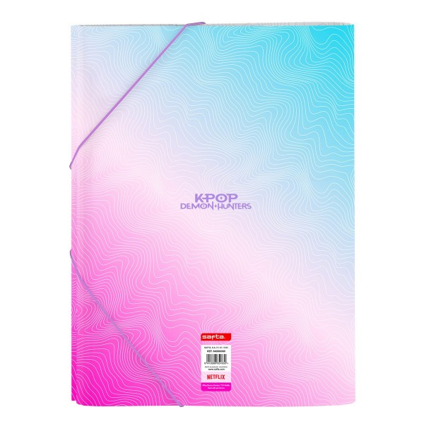 Dosar carton A4 K-Pop Demon Hunters Stationery cu 12 compartimente 26x33.5x4 cm