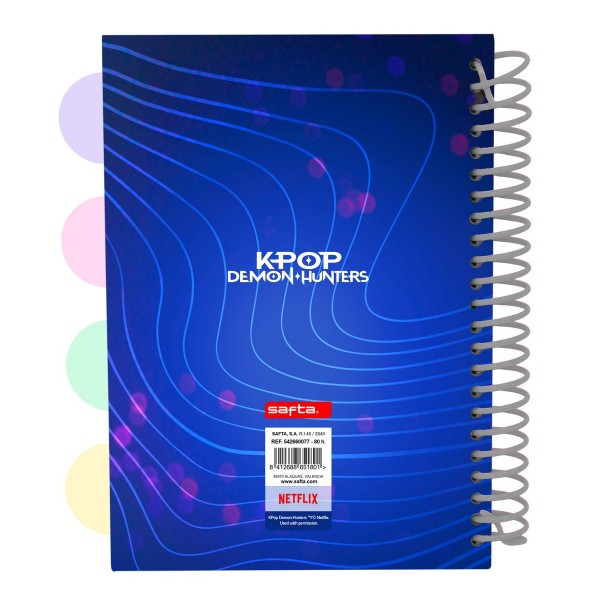 Bloc notes A5 K-Pop Demon Hunters Stationery 80 file 14.8x2.1 cm