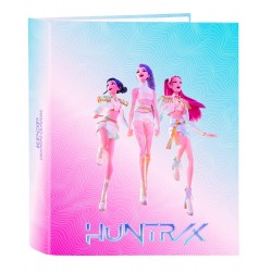 Mapa carton A4 K-Pop Demon Hunters Stationery cu 4 inele cotor lat 27x33x6 cm