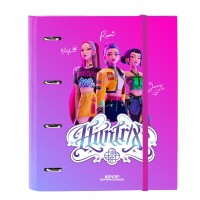 Biblioraft cu 4 inele K-Pop Demon Hunters Stationery 35mm cu rezerva A4 100 file 27x32x3.5 cm