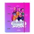 Biblioraft cu 4 inele K-Pop Demon Hunters Stationery 35mm cu rezerva A4 100 file 27x32x3.5 cm