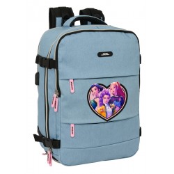 Rucsac calatorie copii K-Pop Demon Hunters HuntriX 3 compartimente, buzunar  laptop 15.6 inch 29x44x19 cm
