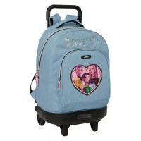 Rucsac troler detasabil fete K-Pop Demon Hunters HuntriX cu 2 roti 33x45x22 cm