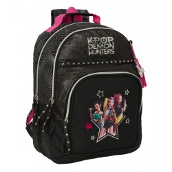 Rucsac K-Pop Demon Hunters Energy 2 compartimente, cu intarituri adaptabil la troler 32x42x15 cm