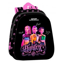 Rucsac 3D fete K-Pop Demon Hunters - Negra, 27x10x33 cm