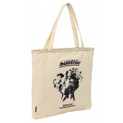 Geanta tote fete K-Pop Demon Hunters cu fermoar bej 36x6.5x38 cm