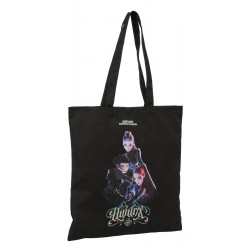 Geanta tote fete K-Pop Demon Hunters, neagra 38x42 cm