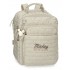 Rucsac casual Duna Mickey 2 compartimente bej 13x32x27 cm