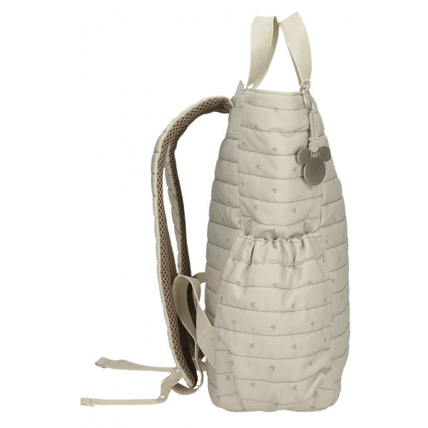 Rucsac casual Duna Mickey bej 13x35x32 cm