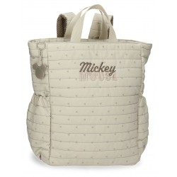 Rucsac casual Duna Mickey bej 13x35x32 cm
