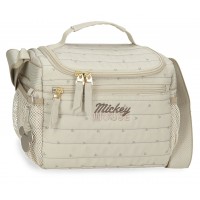 Geanta de umar termo Duna Mickey adaptabila la troler bej 17x19x23.5 cm