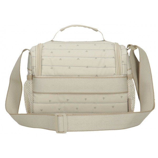 Geanta de umar termo Duna Mickey adaptabila la troler bej 17x19x23.5 cm