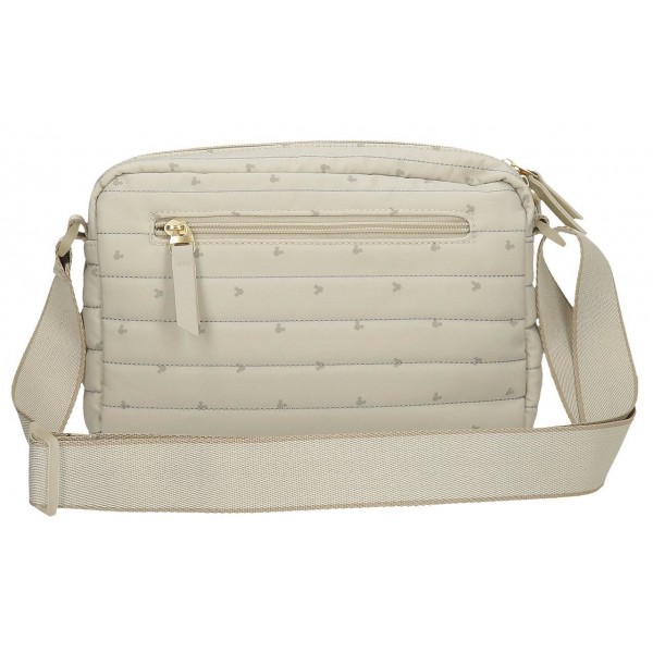 Geanta de umar Duna Mickey 2 compartimente bej 6.5x18x25 cm